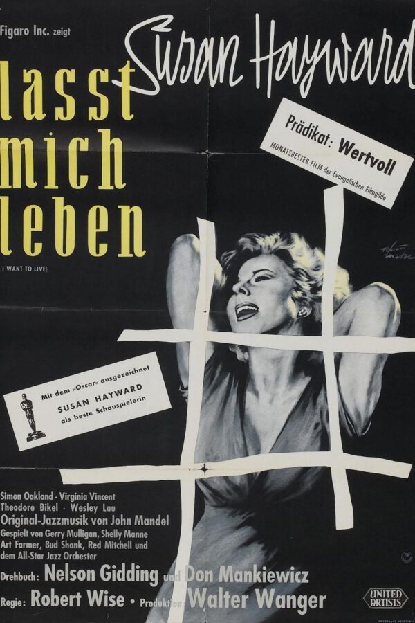 Yaşamak İstiyorum, 1958, Film Posteri